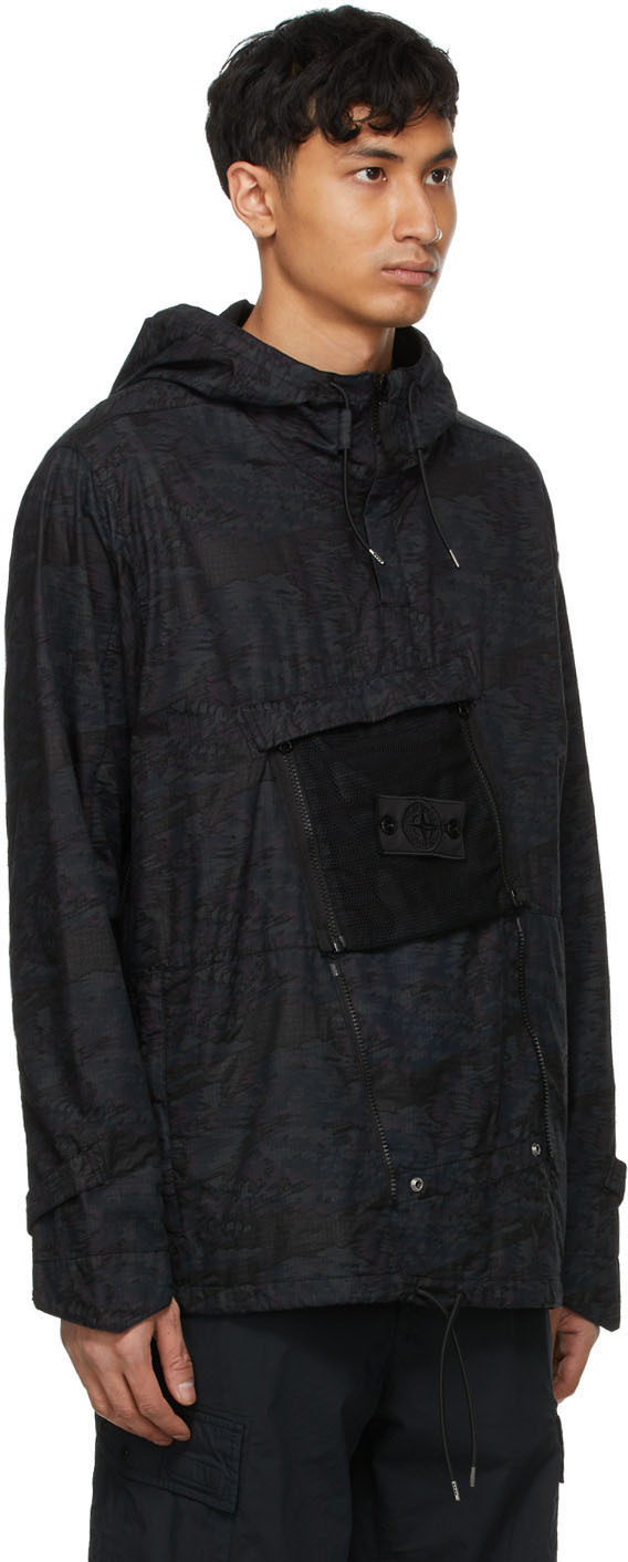 Stone Island Shadow Project Black Camoconvert Cargo Anorak, $1,280 ...