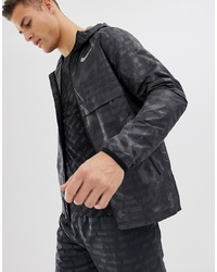 Nike Running Just Do It Reflective Jacket In Black Camo Ah5987 010