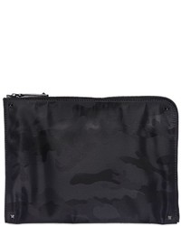 Black Camouflage Zip Pouch