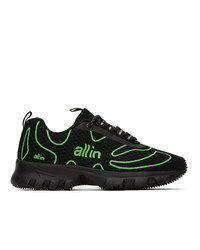 all in Black And Green Tennis Sneakers