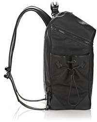 Alexander Wang Small Wallie Backpack In Rubberized Canvas With Matte Black