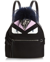 Fendi Bag Bugs Mini Nylon And Fur Backpack