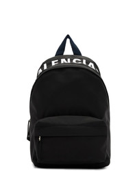 Balenciaga Black And Navy Wheel Backpack
