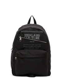 VERSACE JEANS COUTURE Black And Silver Warranty Backpack