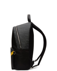 Fendi Black And Yellow Forever Backpack