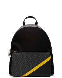 Fendi Black And Yellow Forever Backpack
