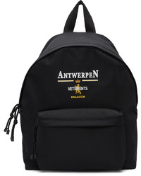 Vetements Black Antwerp Logo Backpack
