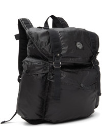 Stone Island Black Canvas Backpack