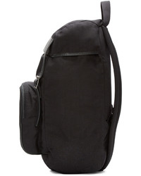 Saint Laurent Black Canvas Buckle Backpack