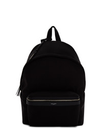 Saint Laurent Black Canvas City Backpack