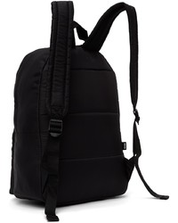 MSGM Black Canvas Logo Backpack