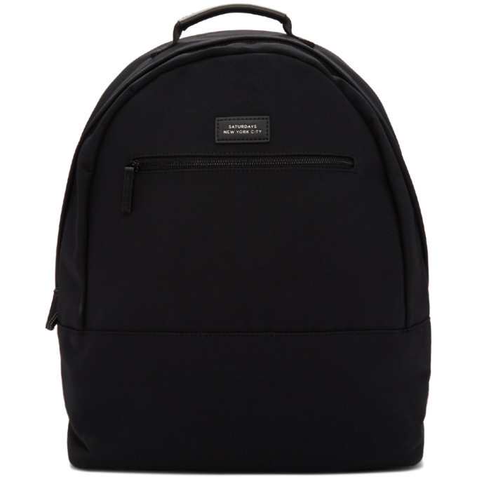 Saturdays Nyc Black Hannes Backpack, $124 | SSENSE | Lookastic