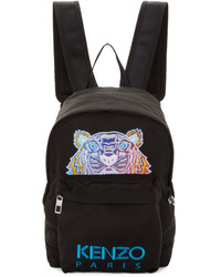 Kenzo Black Limited Edition Embroidered Tiger Backpack