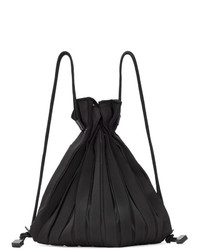 Issey Miyake Black Linear Knit Backpack