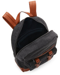 French Connection Black Meryl Washed Canvas Backpack