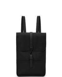 Rains Black Mini Waterproof Backpack