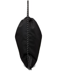 Versace Black Nylon La Medusa Drawstring Backpack