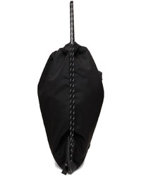 Versace Black Nylon La Medusa Drawstring Backpack