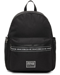 VERSACE JEANS COUTURE Black Range Brand Stripe Backpack