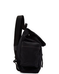 Giorgio Armani Black Satin Backpack