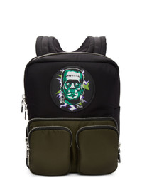 Prada Black Universal S Edition Frankenstein Logo Backpack