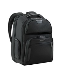 Briggs & Riley Large Ballistic Nylon Clamshell Backpack Black One Size