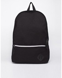 Asos Canvas Backpack With Front Zip