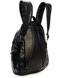 Maison Margiela Creased Nylon Double Zip Backpack Black