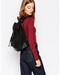 Pieces Double Pocket Backpack In Canvas