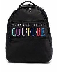 VERSACE JEANS COUTURE Embroidered Logo Zip Up Backpack