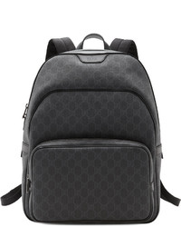 Gucci Gg Supreme Canvas Backpack Black