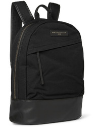WANT Les Essentiels Kastrup Leather Trimmed Organic Cotton Canvas Backpack