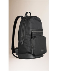 Burberry Leather Detail Nylon Backpack