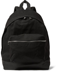 Sandro Leather Trimmed Canvas Backpack