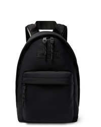 Ami Logo Appliqud Leather Trimmed Neoprene Backpack