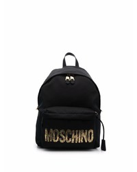 Moschino Metallic Logo Plaque Backpack