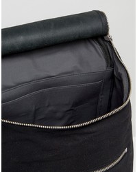 SANDQVIST Mika Cotton Canvas Leather Backpack
