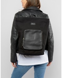 SANDQVIST Misha Cotton Canvas Leather Backpack