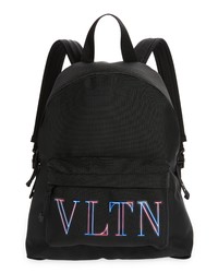 Valentino Garavani Neon Vltn Canvas Backpack In Nero Multi At Nordstrom