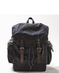 American Eagle Outfitters Navy Blue Canvas Buckled Backpack Bookbags One Size