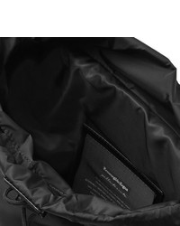 Ermenegildo Zegna Pelle Tessuta Leather And Nylon Backpack