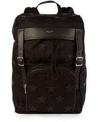Saint Laurent Star Canvas And Leather Backpack