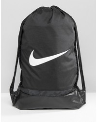 Nike Swoosh Drawstring Backpack In Black Ba5338 010