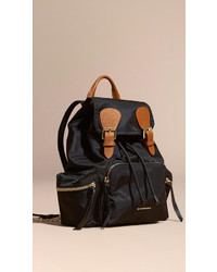 Burberry The Medium Rucksack In Technical Nylon And Leather