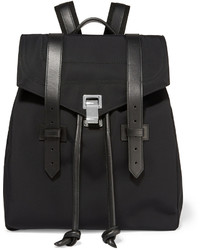 Proenza Schouler The Ps1 Leather Trimmed Canvas Backpack Black