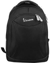 Vespa Nylon Laptop Backpack Black Backpacks