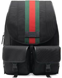 Gucci Web Band Canvas Backpack