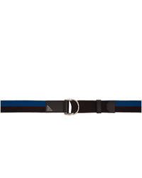 Prada Black And Blue Triangle Nastro Belt