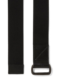 Tomas Maier Canvas And Leather Belt Black