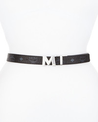 MCM Reversible Logo Belt Black